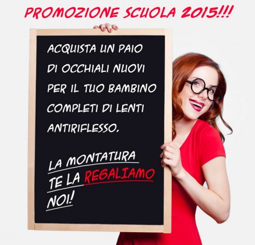 Occhiale scuola 2015 promozione